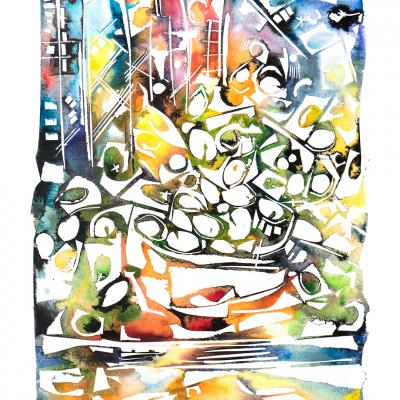 17 Watercolor Grapes