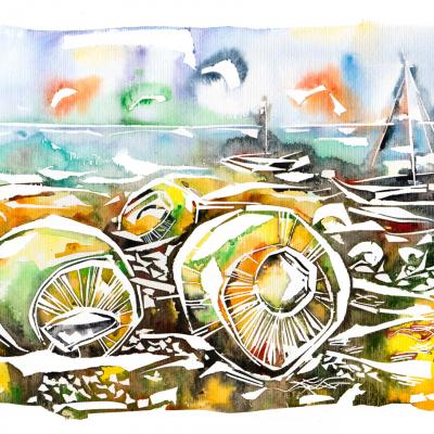 Watercolor sea landscapes – Malaga Art