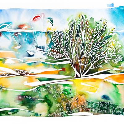 Watercolor art in Tarifa – pintarroja art 